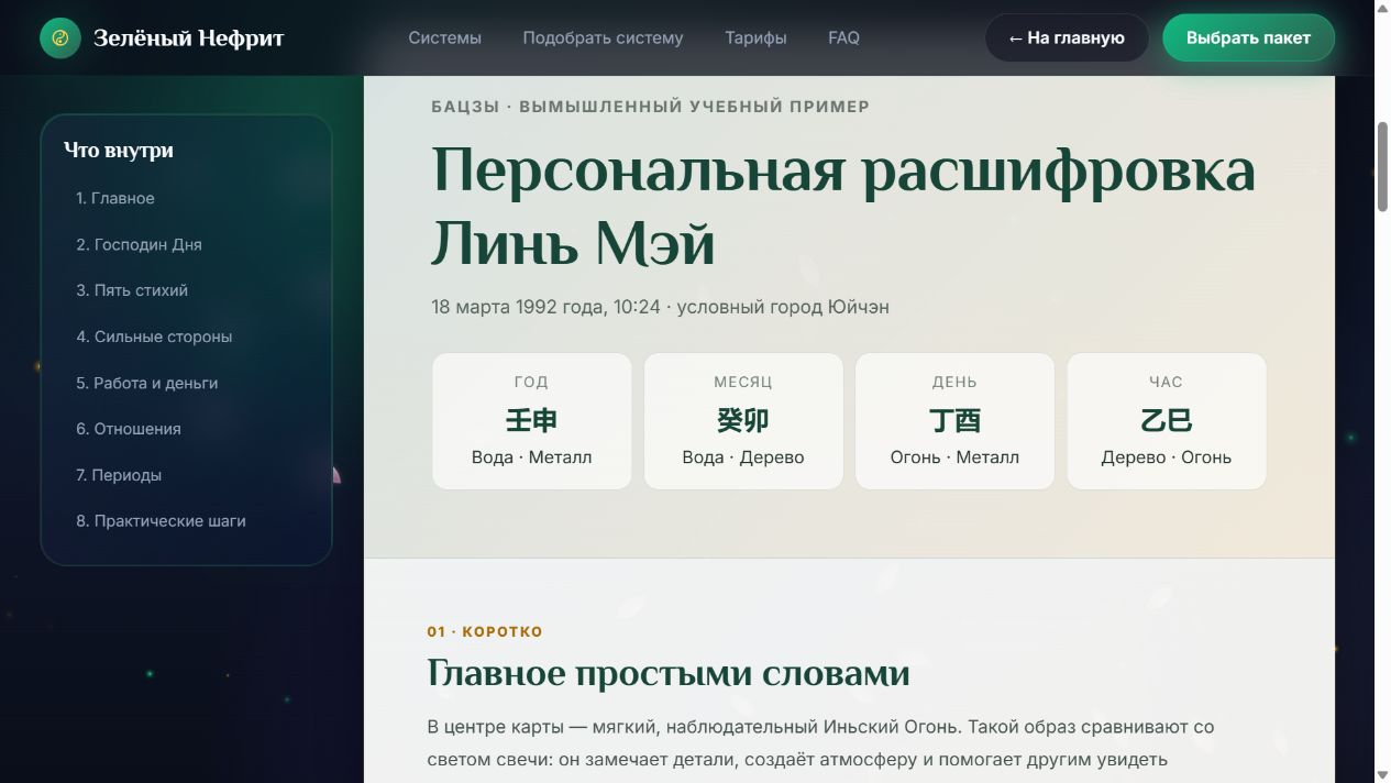 Публичный пример отчёта Зелёного нефрита